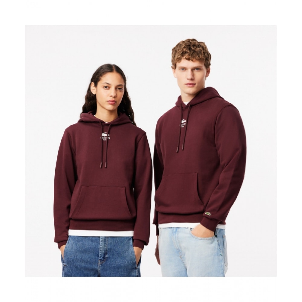 LACOSTE コモンカジュアルフード付きTシャツ [バーガンディー] 15,874円