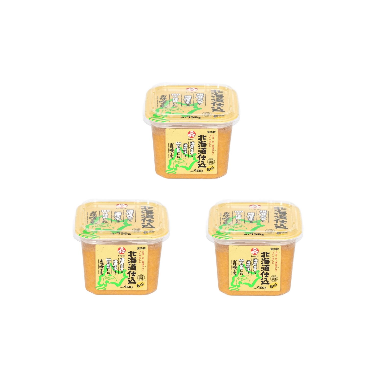 トモエ 北海道仕込み 白つぶ 750g×3個 福山醸造 北海道産 米味噌 無添加 白味噌 つぶ味噌