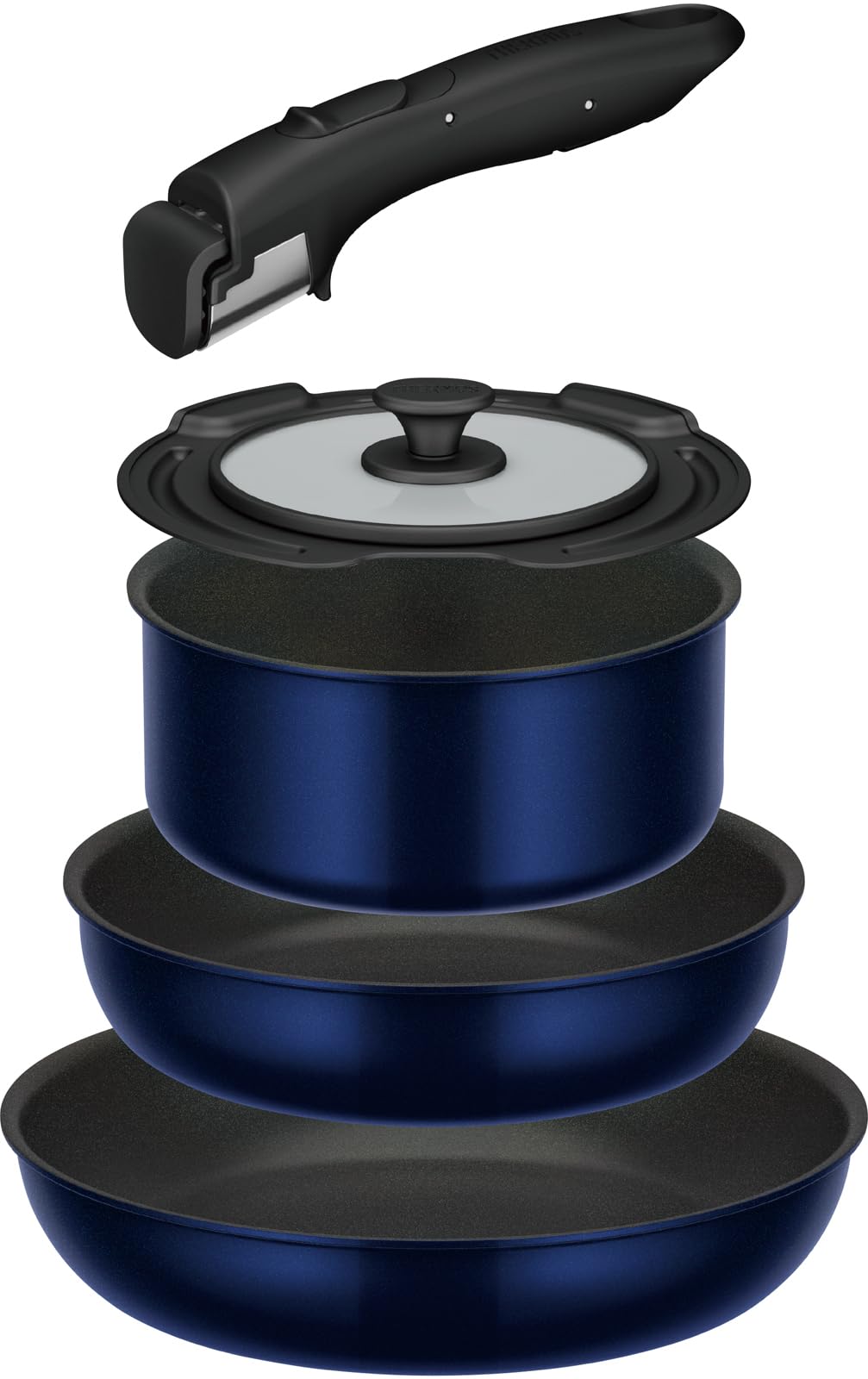 サーモス デュラブルシリーズ 取っ手のとれるフライパン5点セットEA ガス火対応 ディープブルー フライパン・鍋は食洗機対応 KSE-5A DPBL