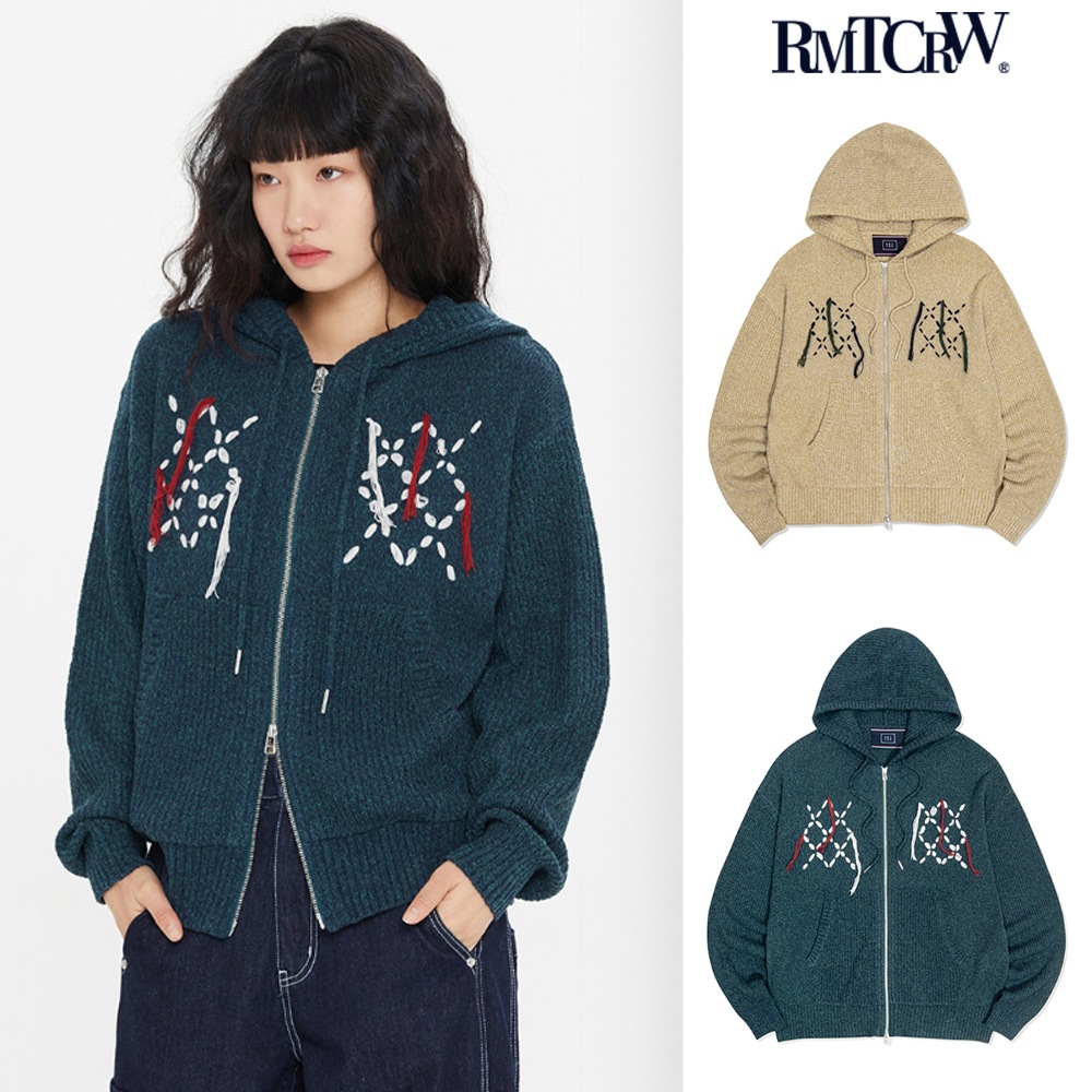 【ROMANTIC CROWN】 NAVAJO KNIT HOOD ZIP UP
