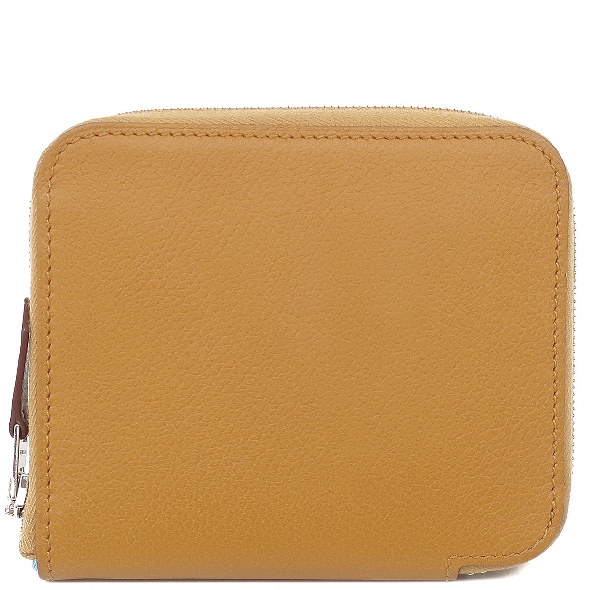 エルメス HERMES コインケース アザップ シルクイン コンパクト エバーカラー キャラメル シルバー金具 茶 ラウンドファスナー B刻印（2023年製）【中古】