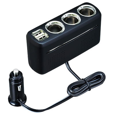 他サイト： セイワ(SEIWA) 車内用品 DC/DCコンバーター 24V車専用 12V出力 USBポート 2口 12Vソケット穴 3連 F298の商品画像