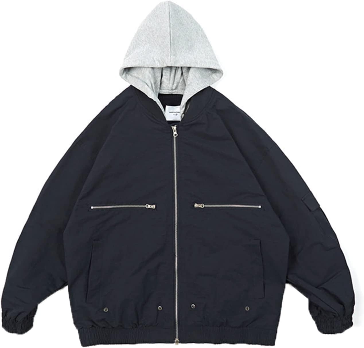 フライトジャケット MA-1 メンズ 春秋 フード取り外し可 パーカー カジュアル ウインドブレーカー 防寒 防風 スタジャン ジッパー ブルゾン 通勤 通学 サイクリング ジャンパー 軽量 おおきい