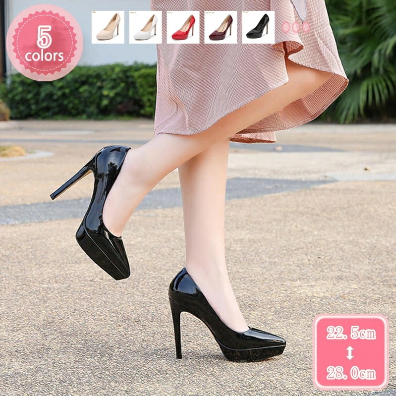 1000円OFFクーポン パンプス 12cmヒール キャバ 結婚式 ストーム 厚底 パーティー とんがりトゥ 美脚パンプス ハイヒール ピンヒール サンダル パーティ エナメル パーティパンプス 成人