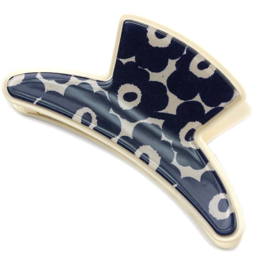 マリメッコ ヘアークリップ ヘアアクセサリー 髪留め 花柄 ウニッコ柄 レディース ダークブルー×オフホワイト marimekko 092599 150