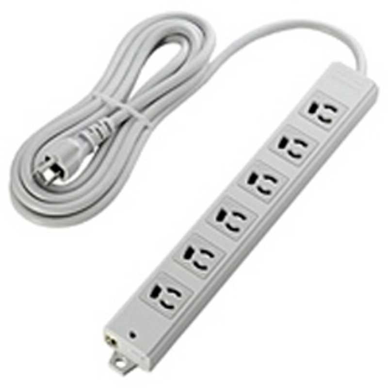 エレコム　ELECOM　EU RoHS 指令準拠 二重構造工事用 (3P式 6個口3m)　T-WRM3630LG/RS