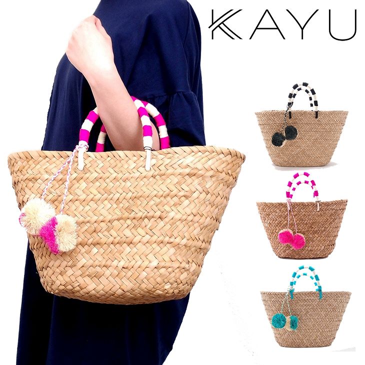 KAYU かごバッグ バッグ トート ポンポン 2way TROPEZ PomPom KD1035
