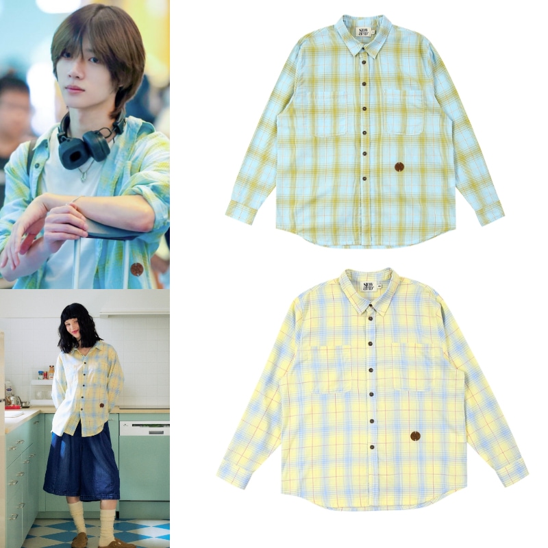 【TXTボムギュ着用】SUMMER LIGHT CHECK SHIRT
