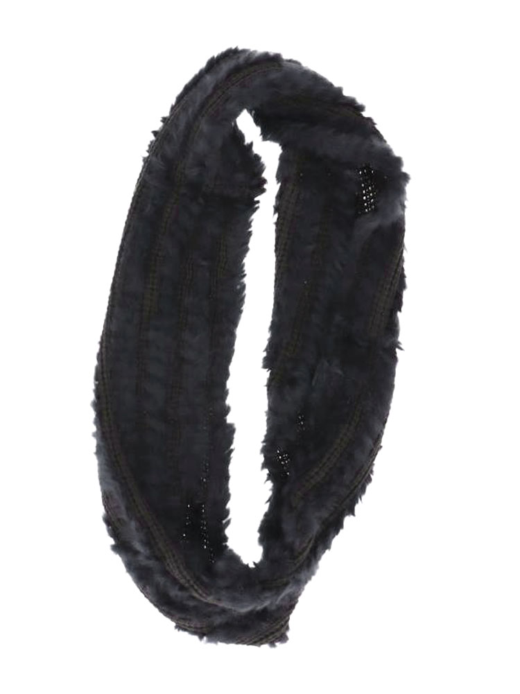 ラビット ファー ニット スヌード アクAリルニット ロング マフラー ネックウォーマー