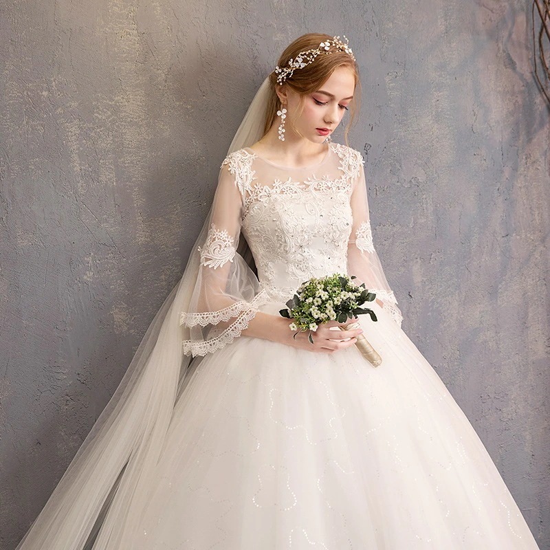 結婚式ワンピース秋冬ウェディングドレスパーティードレス演奏会発表会キャバドレスウェディングドレスパーティードレス花嫁ドレスベアトップロングドレス二次会白ホワイト