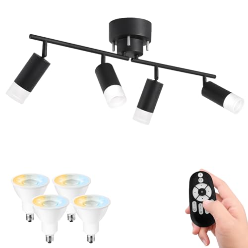 Pirlamp シーリングライト 4灯 スポットライト 6畳 8畳 消費電力4.5W（40W形相当） E11口金 リモコン操作