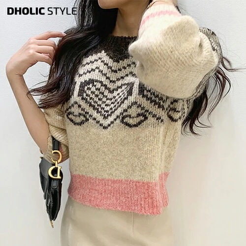 ハートノルディックニット・p611183