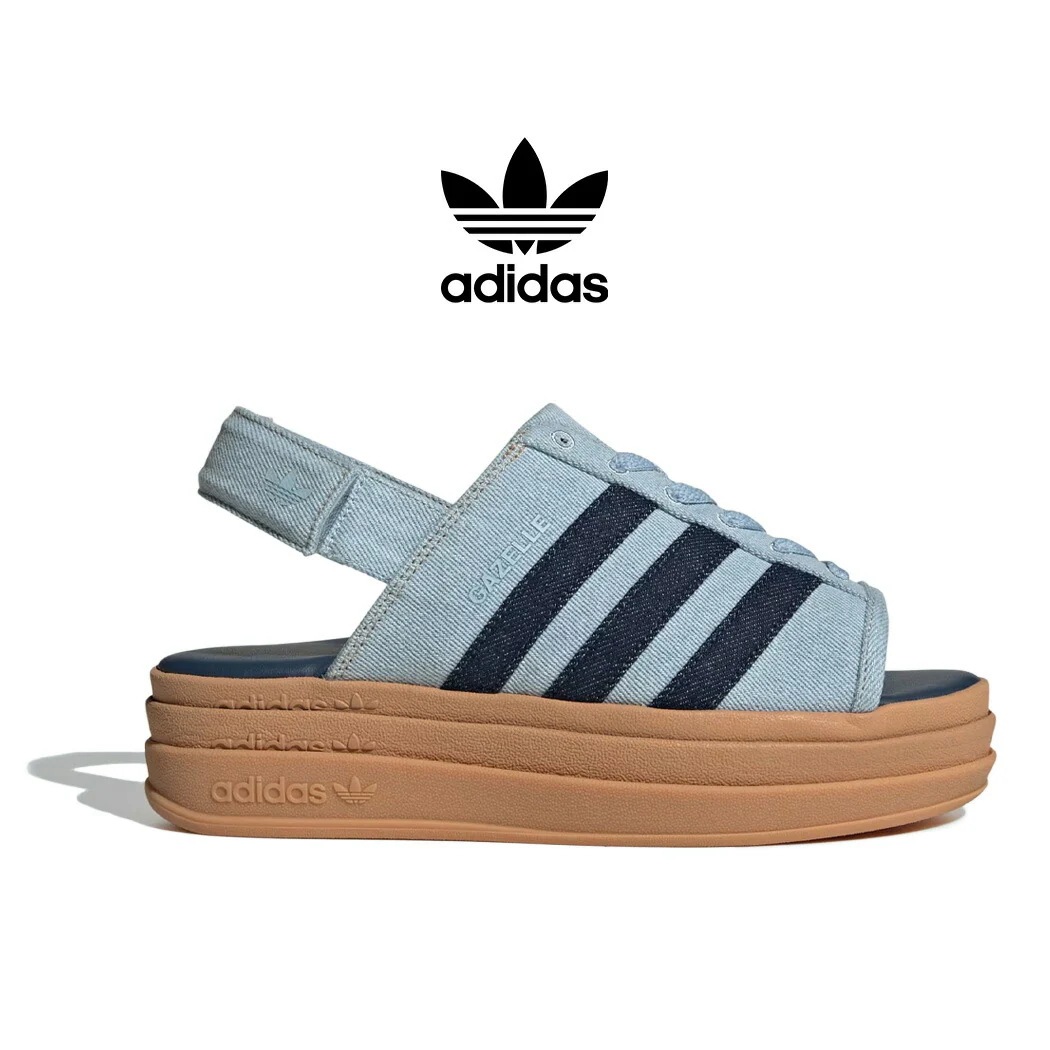 adidas アディダス ガゼル ボールド 厚底 サンダル GAZELLE BOLD SANDALS WONDER BLUE DENIM ( かわいい 盛れる おしゃれ ブルー 青 デニム レディース