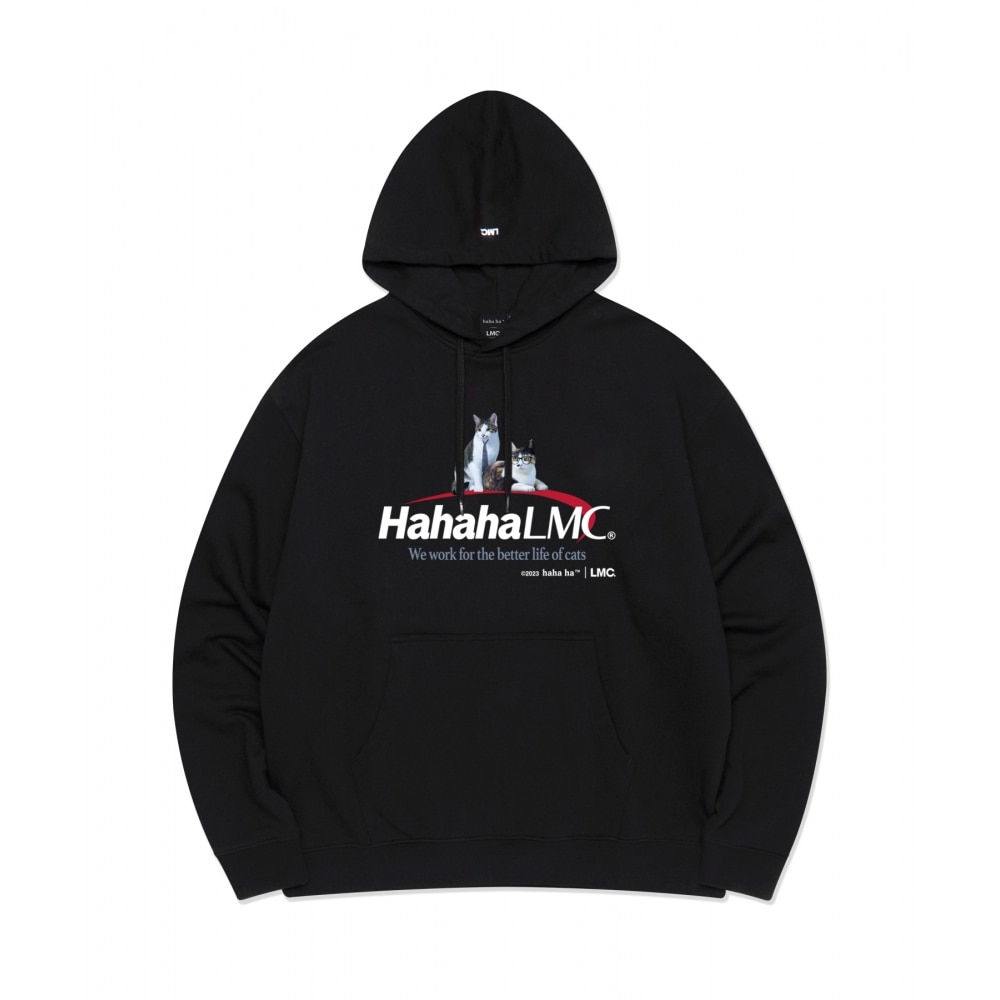 LMC LMC X HAHA HA OFFICE CATS TEAM LEADER HOODIE ブラック