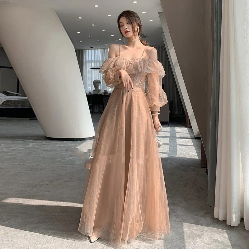 ウェディングドレスミモレ丈ドレスブライドメイドドレスプリンセス花嫁ドレスワンピース飲み会結婚式披露宴演奏会用パーティーキレイめお呼ばれ