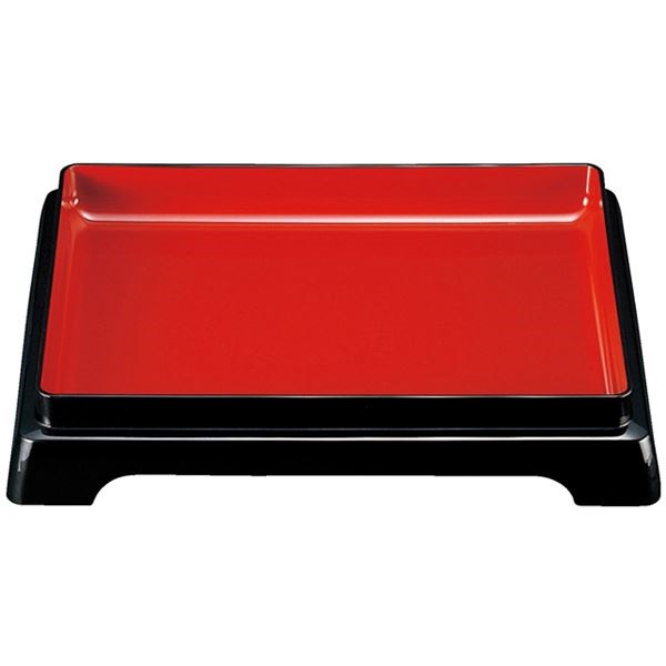 長手足付番重/重箱 黒内朱 A 334mm260mm53mm 日本製 食洗機対応 和食 レストラン 店舗 お店