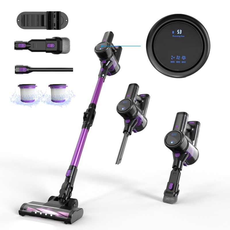 掃除機 コードレス ハンディ22kPa吸引力 自走式 サイクロン式 強力吸引 充電式 6IN1 ヘッドライト フィルター ハンディ掃除機 スティック