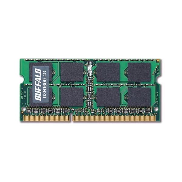 （まとめ）バッファロー 法人向け PC3-12800 DDR3 1600MHz 240Pin SDRAM S.O.DIMM 4GB MV-D3N1600-4G 1枚3セット