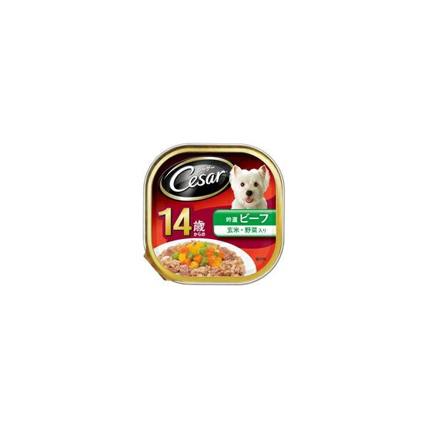 【1ケース】【お取り寄せ対象品】シーザー 14歳からの 吟選ビーフ 玄米・野菜入り 100g[マースジャパンリミテッド] *96個