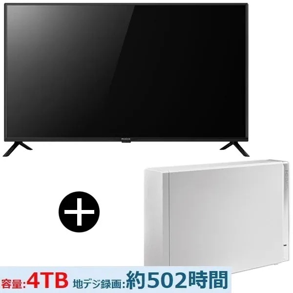 【40型テレビ＋HDD(4TB/白)セット】J40CH06 40V型 地上・BS・110度CSデジタル フルハイビジョン 液晶テレビ + IODATA HDD-UT4WB ホワイト 外付けハードディス