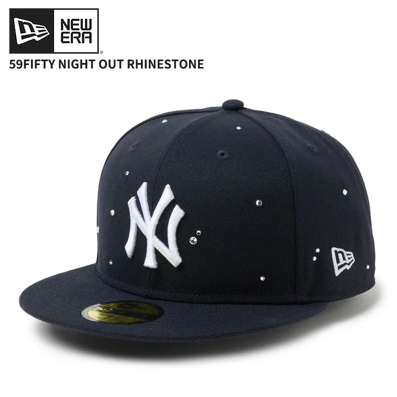 ニューエラ NEW ERA ユニセックス キャップ 帽子 59FIFTY ラインストーン ヤンキース ネイビー 14745150