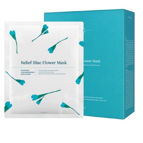 カールレリーフブルーフラワーマスク10枚韓国Kビューティースキンケア学校軍隊寮空港出国 5,161円