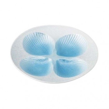 白磁ブルー吹ラスター四方貝 51527230