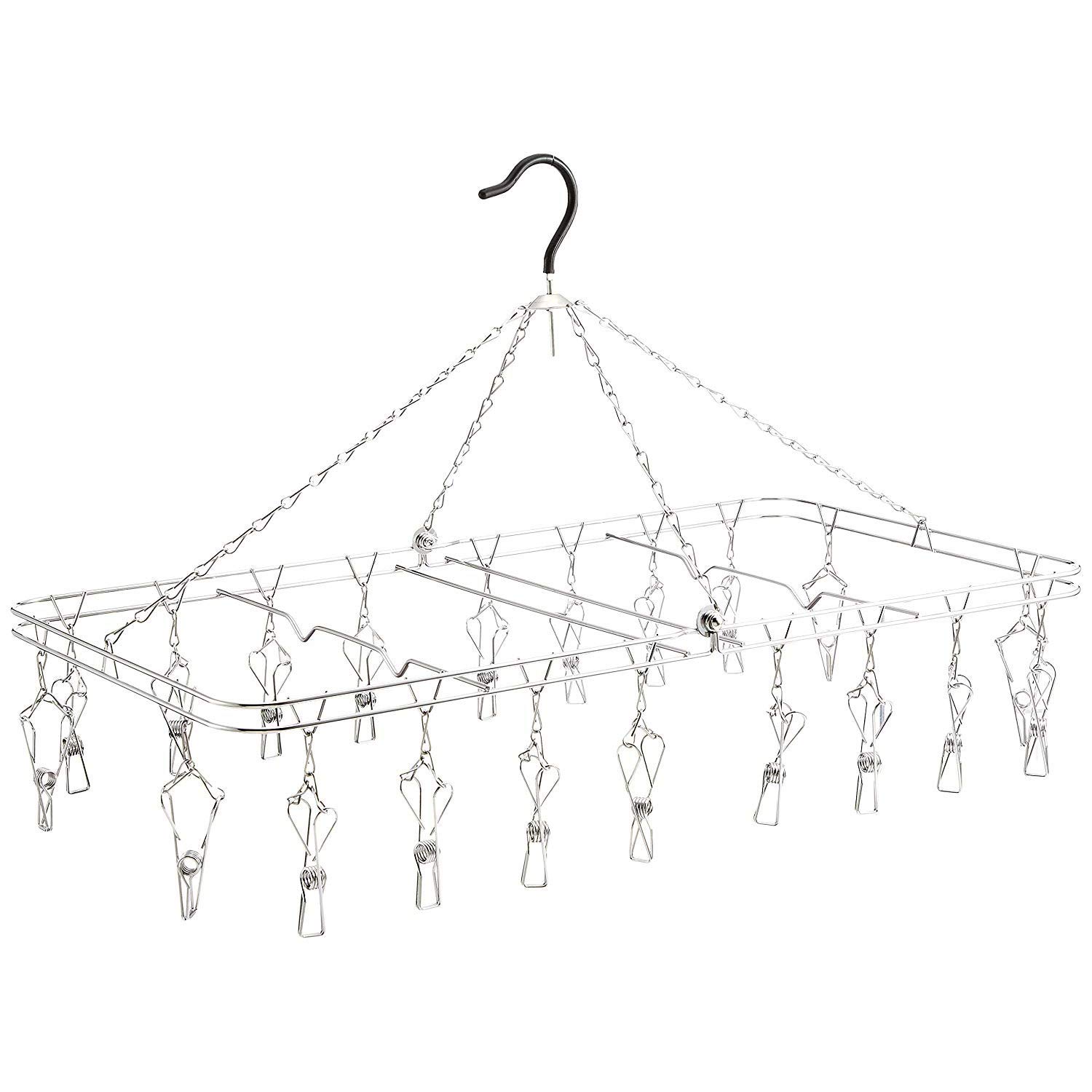 大木製作所 洗濯ハンガー 20ピンチ ピンチハンガー 折りたたみ式 からみにくい ステンレスハンガー L 00382-1