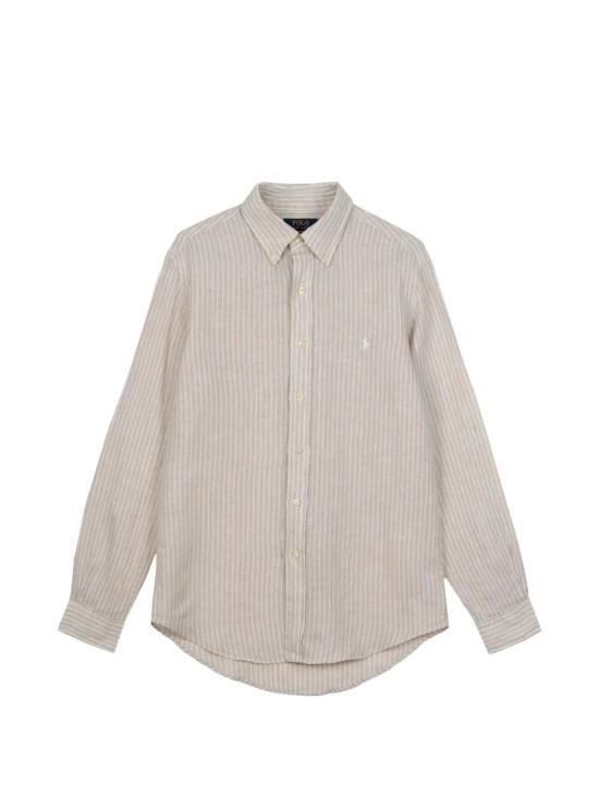 POLO RALPH LAUREN Men Long Tops 710 B15 594 006 COASTAL BEIGE WHITE