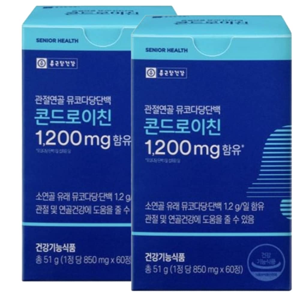 チョングンダン健康関節軟骨ムコダ糖タンパク質コンドロイチン1200mg 60錠2個