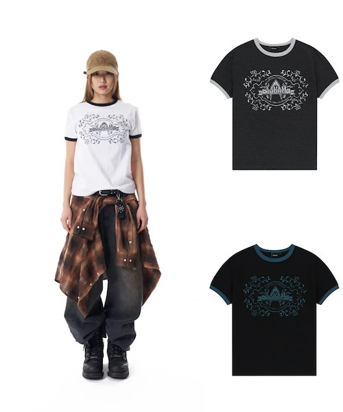 Qoo10 AAKAM PATCH RINGER TOP ロゴ