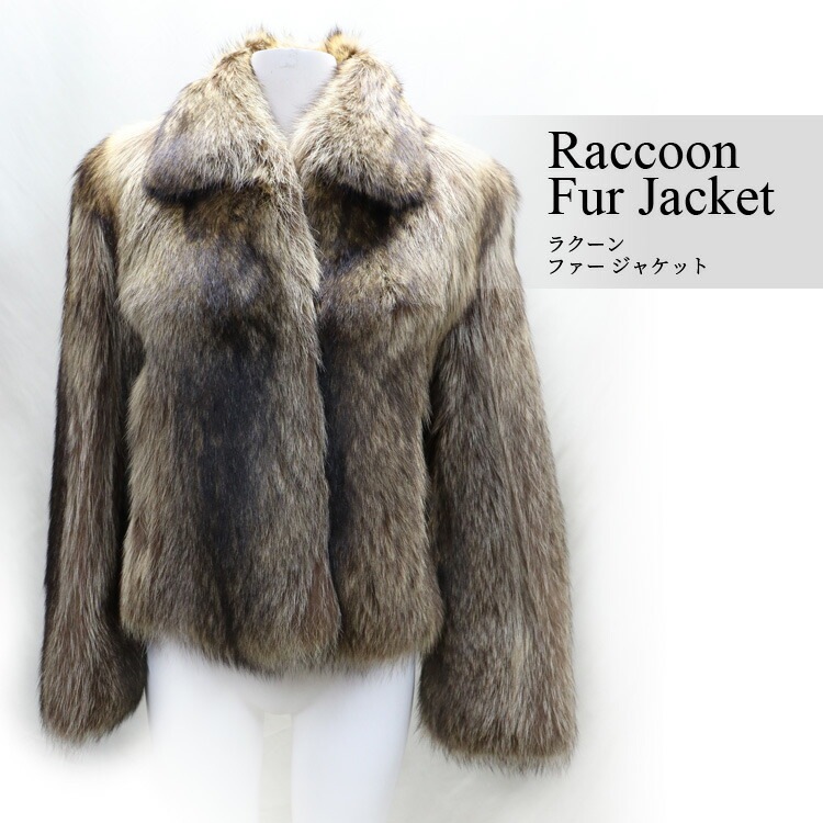 ラクーン ファー ジャケット ナチュラルカラー 送料無料 レディース ギフト プレゼント