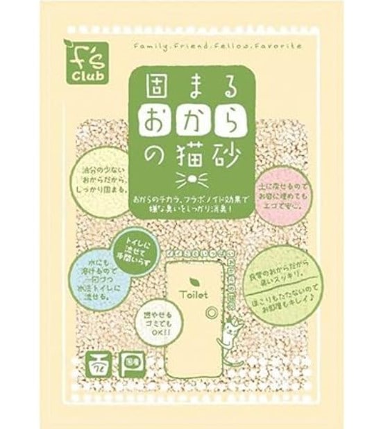 ペットライブラリー Fs club 固まるおからの猫砂 7L ｘ5袋