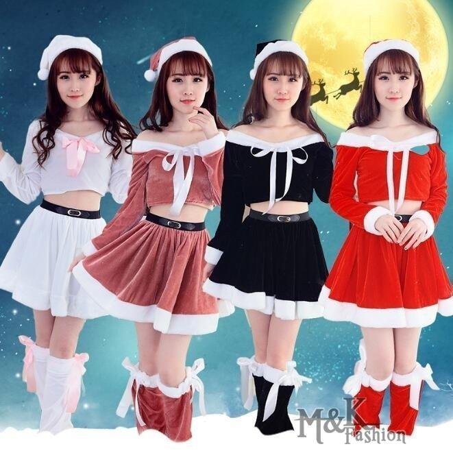 コスプレ衣装クリスマスレディースnewコスプレサンタクロース衣装コスチュームトップス+スカートセット