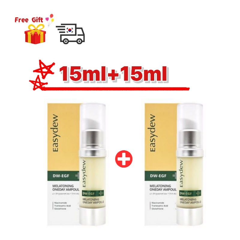 [1+1]DW-EGF メラトーニング ワンデーアンプル 15ml x 2個セット / 韓国薬局 シミケア 集中ケア 製薬会社 イジデュー 正規品
