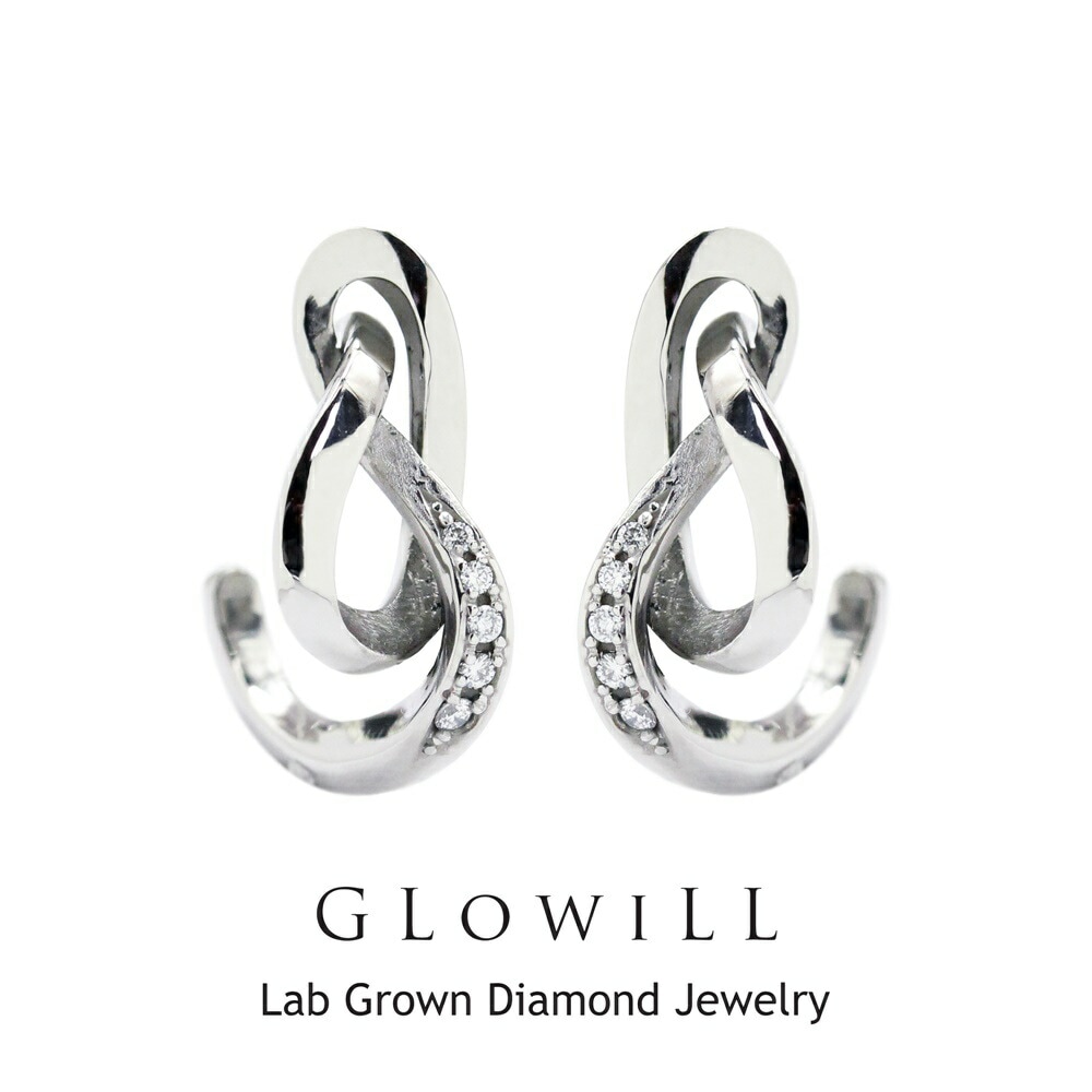グローウィル ピアス レディース シンプル おしゃれ プレゼント かわいい 大人 女性 誕生日 両耳ピアス ステンレス ラボグロウン ダイヤモンド 結婚祝い 結婚記念日 母 妻 彼女 女友達 ギフト卒