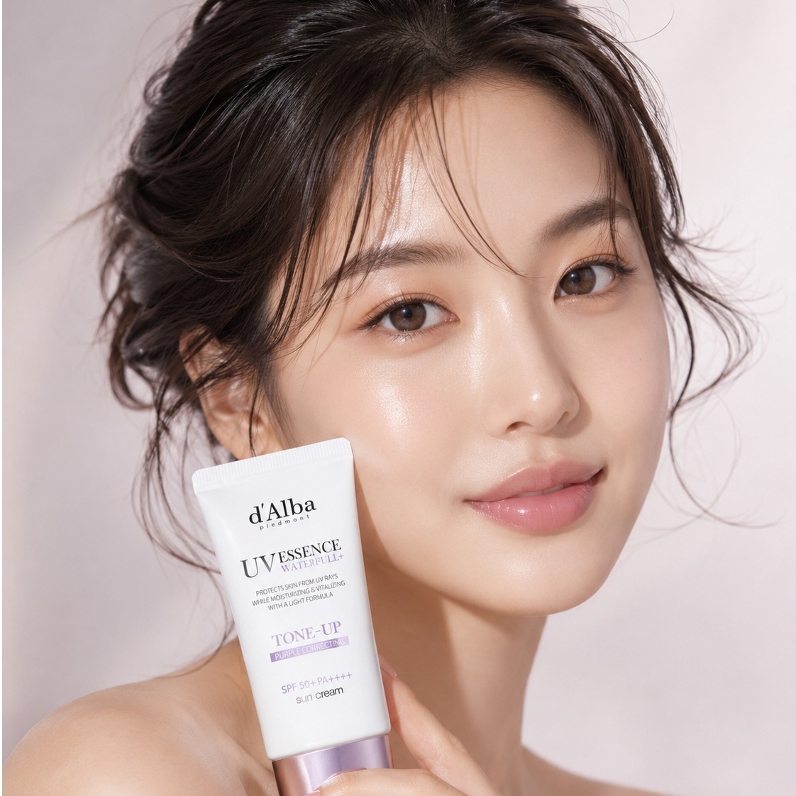 d’Alba ウォーターフルトーンアップ日焼け止めパープル, 50ml, 2個