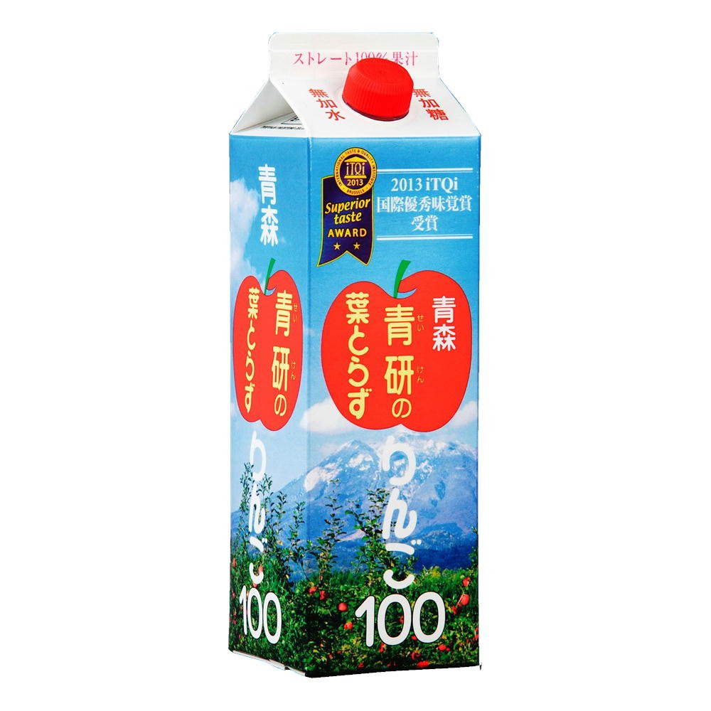 即日発送 青研 葉とらず りんご100 ジュース 1000ml×12本