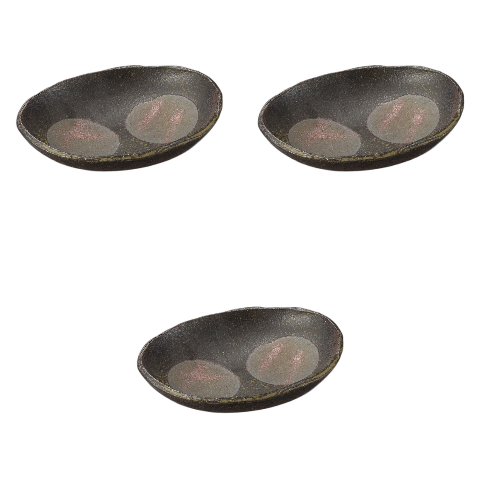 3個セット 炭化8.0楕円皿 [ 24.5×18.5×4.5cm ] 楕円皿陶磁器 セトモノホンポ(Setomonohonpo)