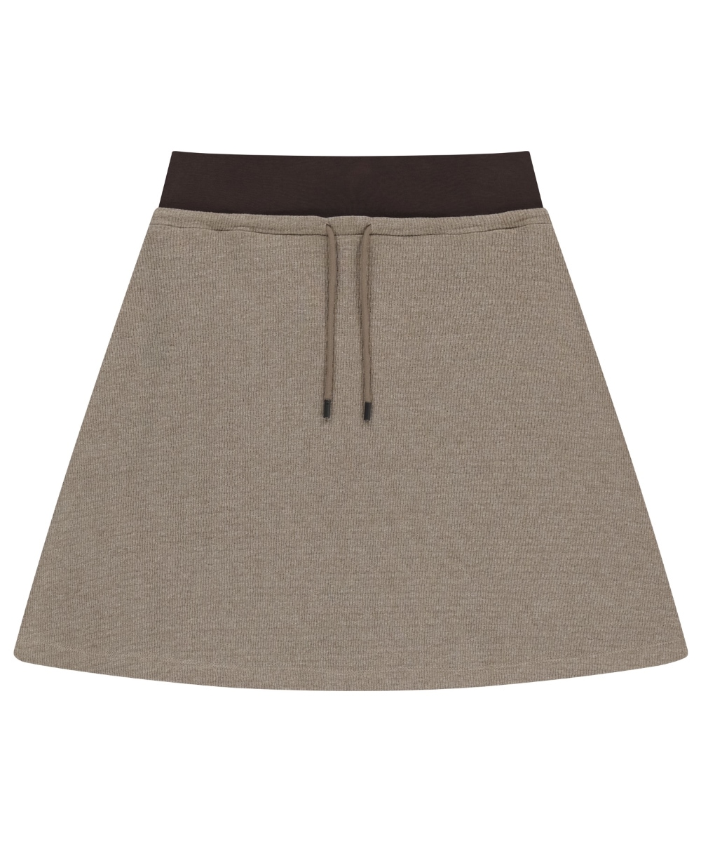 【COYSEIO】26SS 038 MINI WAFFLE A-LINE SKIRT : CAPPUCCINO