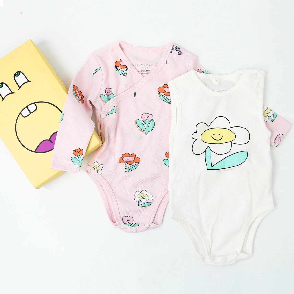 ベビー服 TWB000 Z2772 ロンパース2枚セット 長袖 ノースリーブ 子供 ガールズ ボーイズ ギフトセット コットン