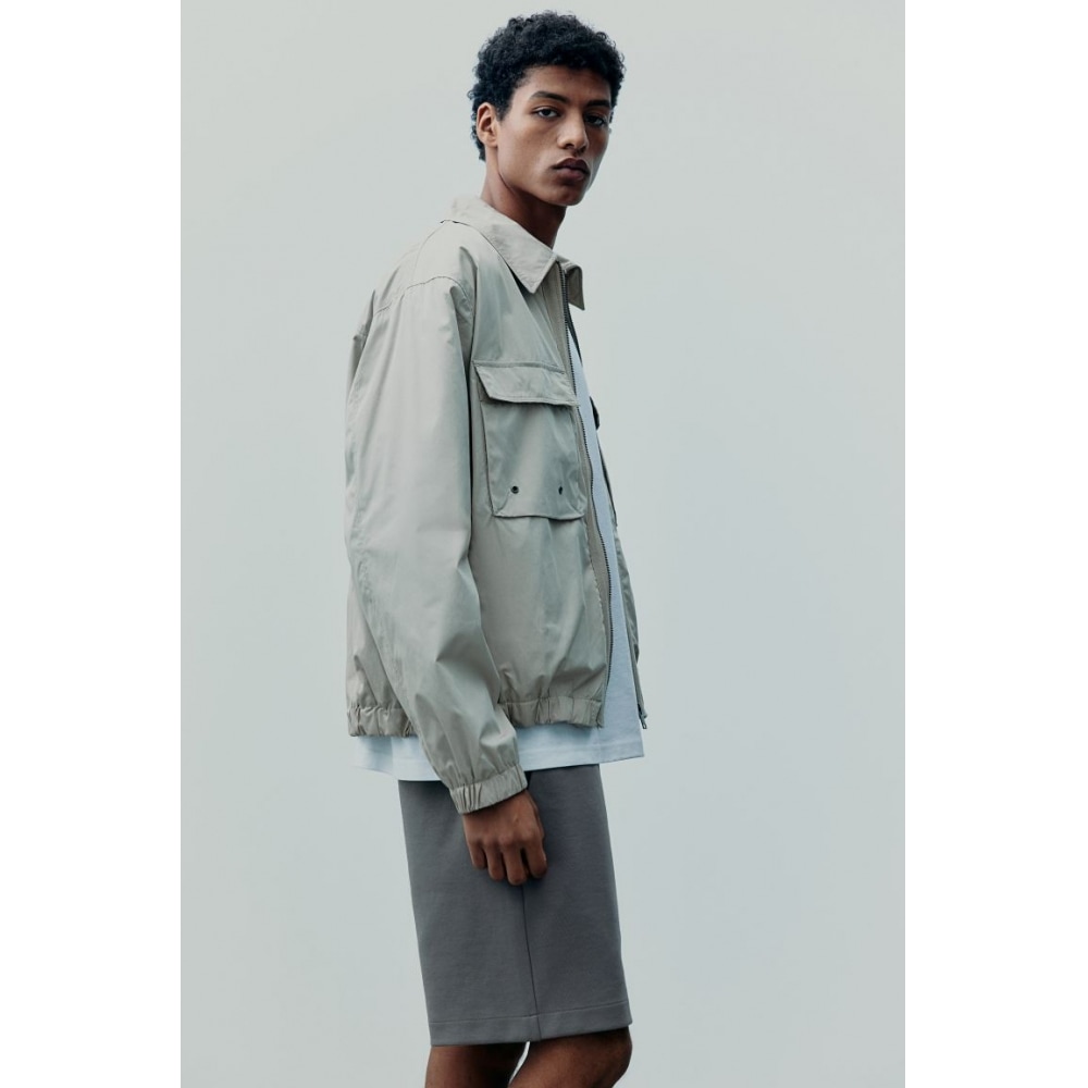 H&M ユーティリティジャケットルーズフィットベージュ