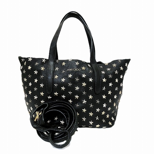 ジミーチュウ スタースタッズ ミニサラ バッグ ハンドバッグ ショルダーバッグ 【中古】 10,957円