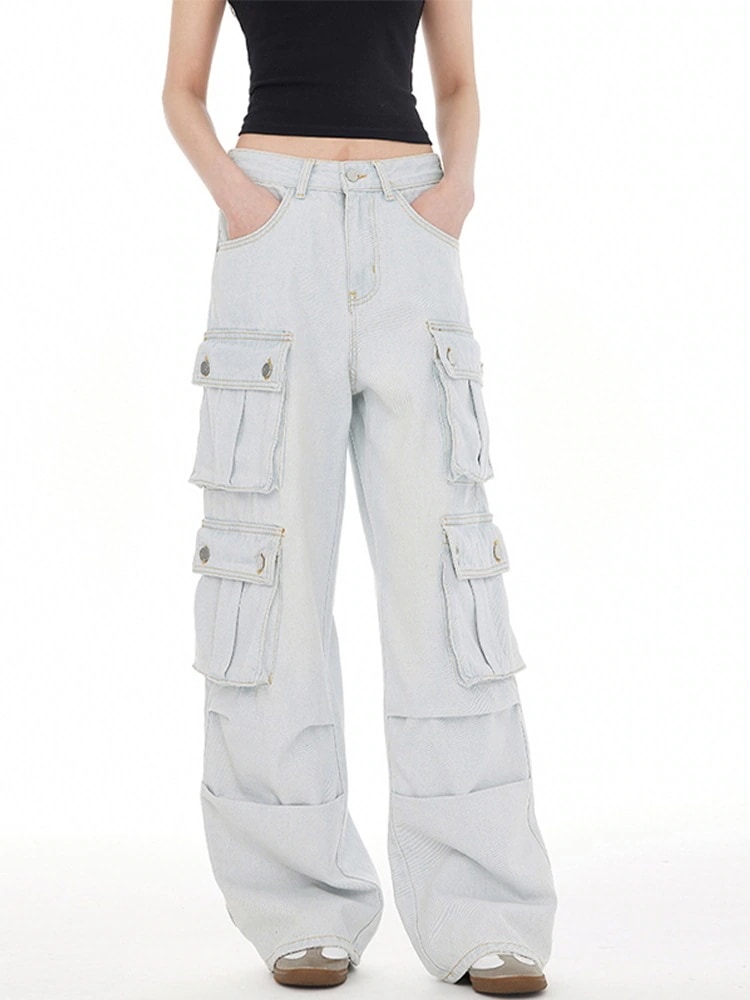 2024秋冬 デニムパンツ ボトムス ハイウエスト ジーンズ 黑 ファッション系スタイル ゆるダボ ジーンズ シルエットゆったり レディース カジュアル型 春夏 メンズライク