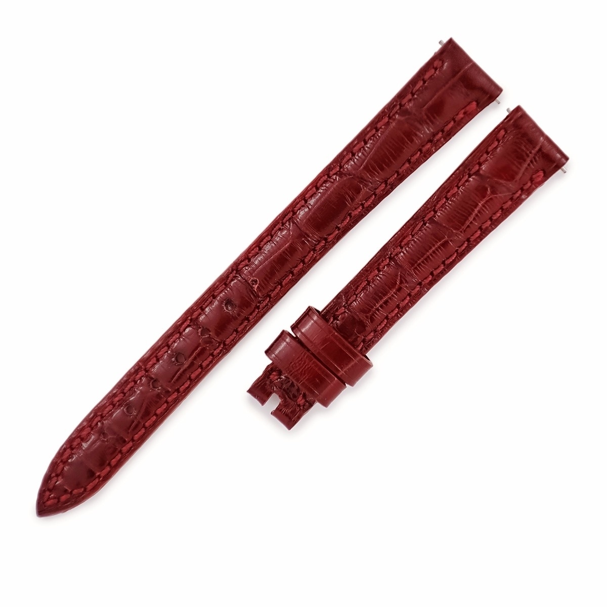 フランクミュラー FRANCK MULLER 腕時計パーツ トノウカーベックス 2250 2251用 クロコバンド クロコダイル ワインレッド 新品同様 純正 ベルト 12mm ワインレッド ボルドー