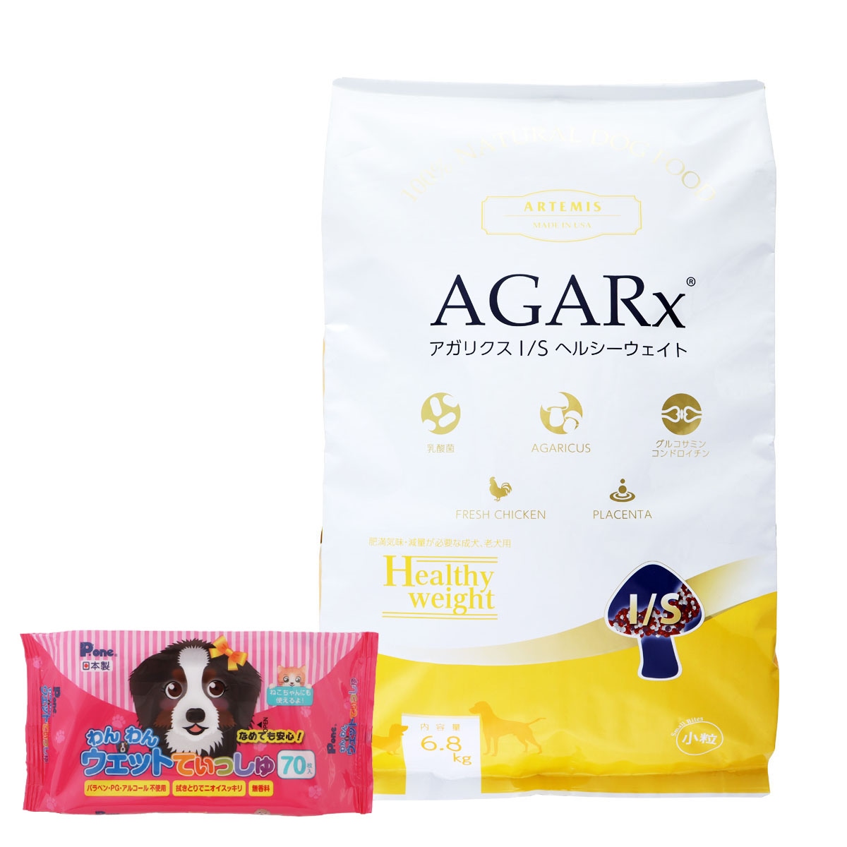 アガリクスI/S ヘルシーウエイト 小粒 6.8kg【わんわんウエットてぃっしゅ1個付き】