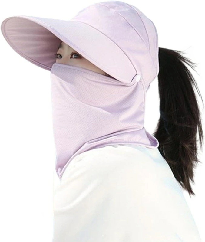 農園帽 レディース つば広 日除け帽子 通気性 軽量 パープル外線対策 花ピンク対策 春夏秋 吸湿速乾 軽薄 防風 フェイスカバー付き おしゃれ帽子 折りたたみ 取り外し可能 釣り 登山 ガーデニン
