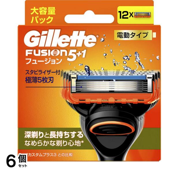 フュージョン5+1 電動タイプ 替刃 12個入 6個セット