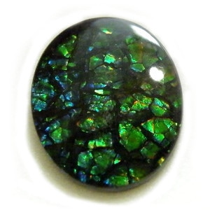 アンモライト トリプレットルース 約10x12mm 2.84ct 裸石 ルース アンモナイト //1