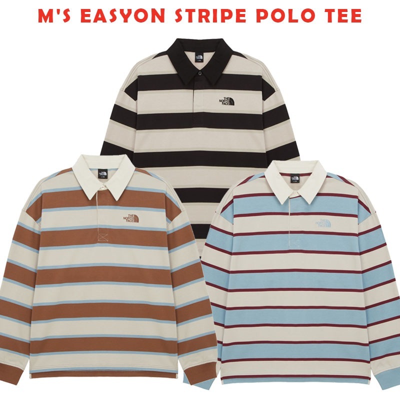 韓国正規品保証 関税負担なしNT7TR57A MS EASYON STRIPE POLO TEEデイリー 基本 着装 男子 女子 人気 韓国 ファッション 男女共用 アウトドア